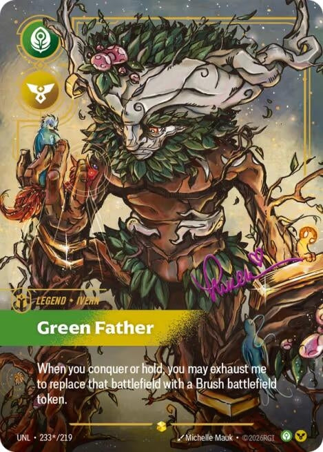 Image for Ivern, Green Father (Signature) (233*/219) (UNL) - Riftbound: League of Legends Trading Card Game
