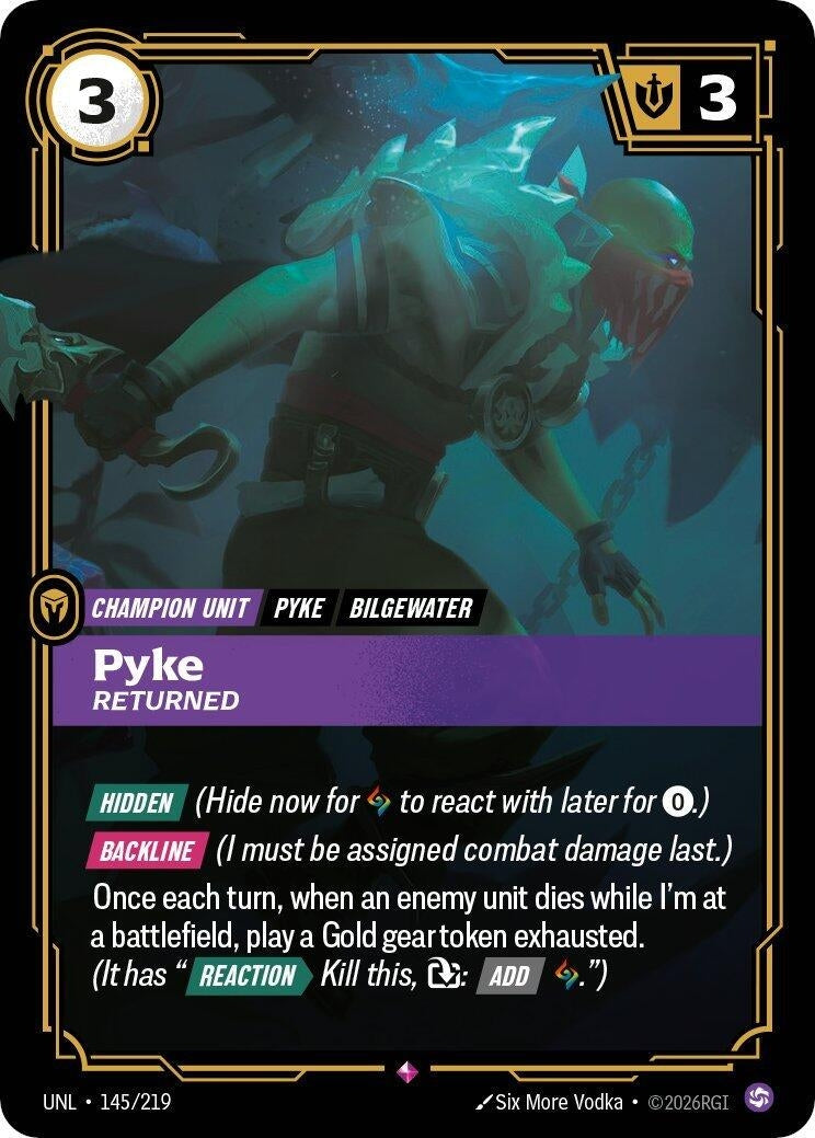 Image for Pyke, Returned (145/219) (UNL) - Riftbound: League of Legends Trading Card Game