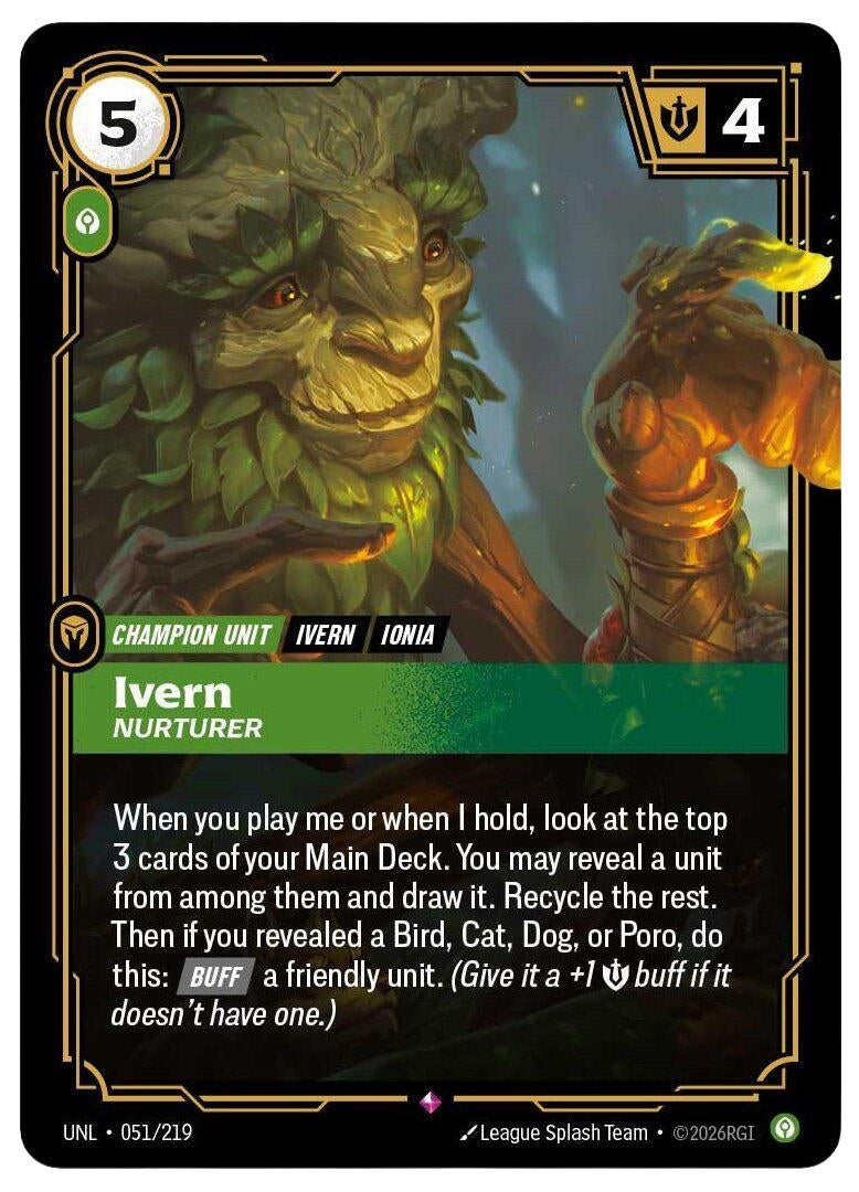Image for Ivern, Nurturer (051/219) (UNL) - Riftbound: League of Legends Trading Card Game