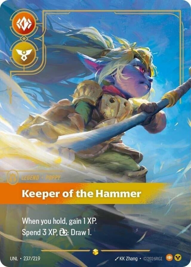 Image for Poppy, Keeper of the Hammer (Overnumbered) (237/219) (UNL) - Riftbound: League of Legends Trading Card Game