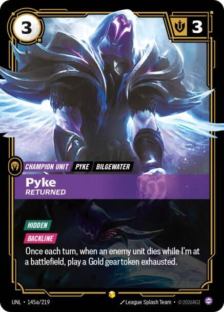 Image for Pyke, Returned (Alternate Art) (145a/219) (UNL) - Riftbound: League of Legends Trading Card Game