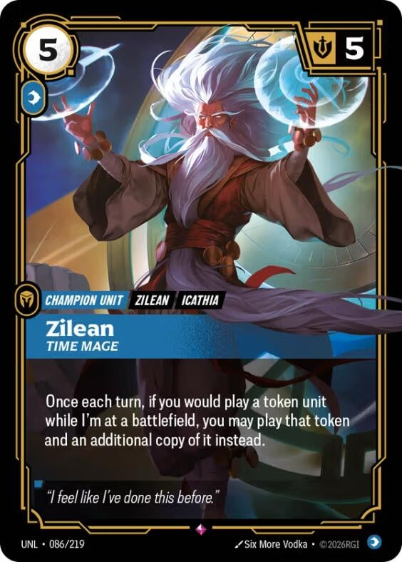 Image for Zilean, Time Mage (086/219) (UNL) - Riftbound: League of Legends Trading Card Game