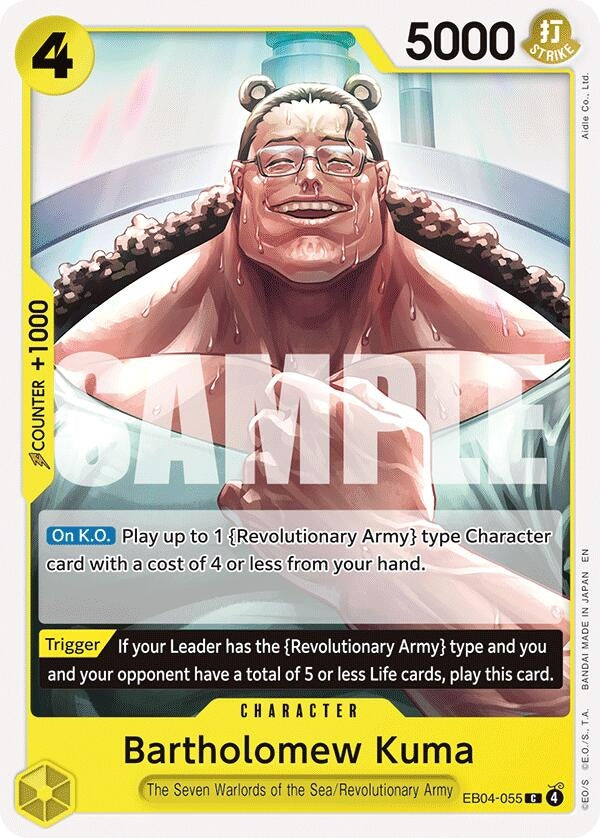 Image for Bartholomew Kuma (EB04-055) (EB04-055) - One Piece Card Game