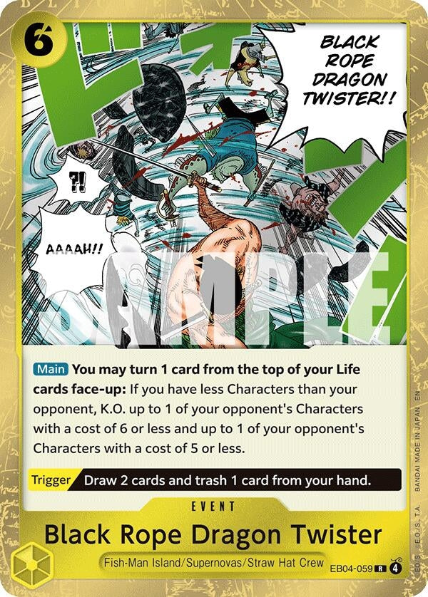 Image for Black Rope Dragon Twister (EB04-059) - One Piece Card Game