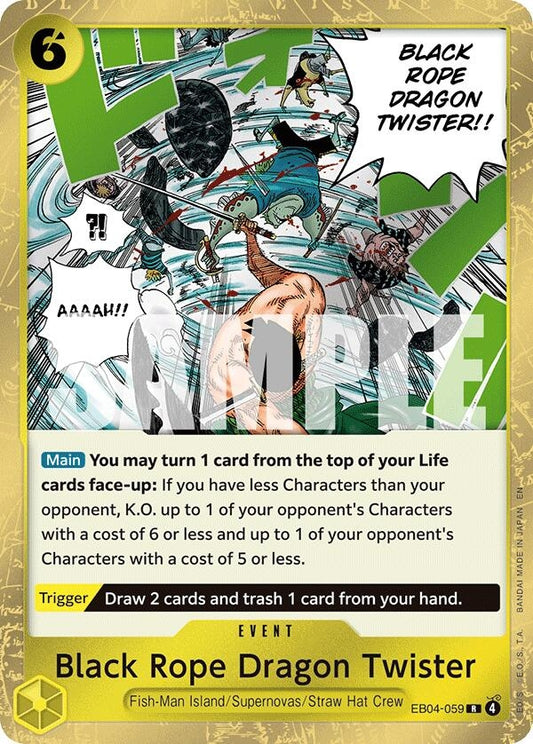 Image for Black Rope Dragon Twister (EB04-059) - One Piece Card Game