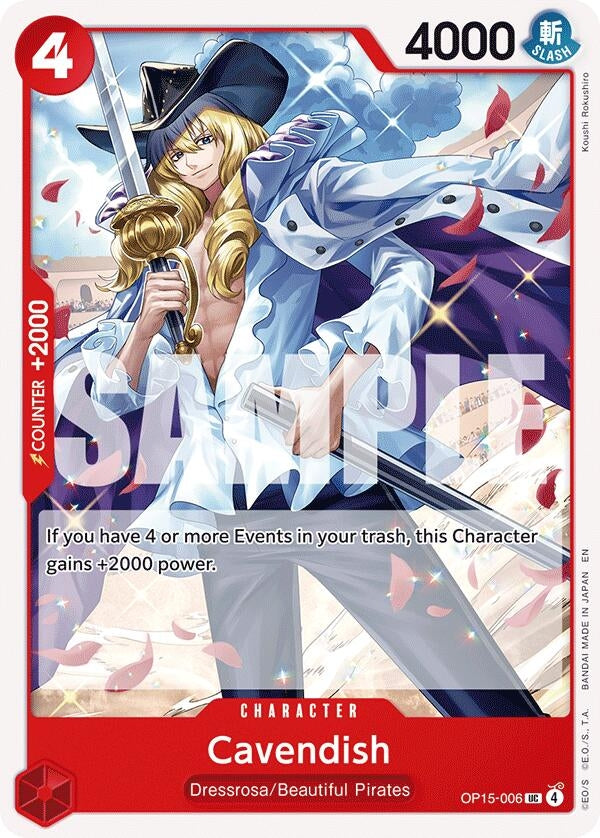 Image for Cavendish (OP15-006) - One Piece Card Game