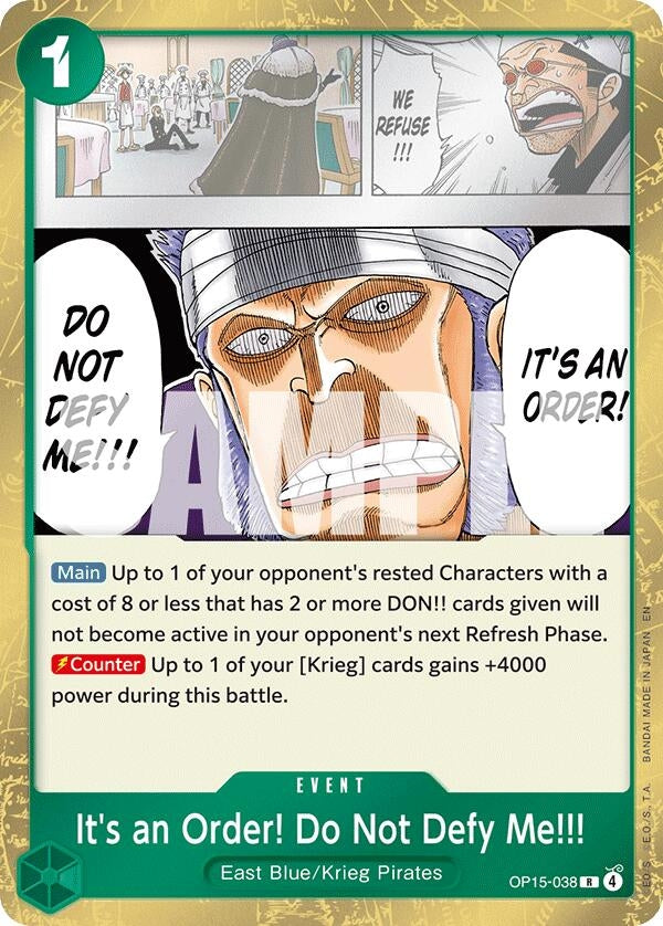 Image for It's an Order! Do Not Defy Me!!! (OP15-038) - One Piece Card Game