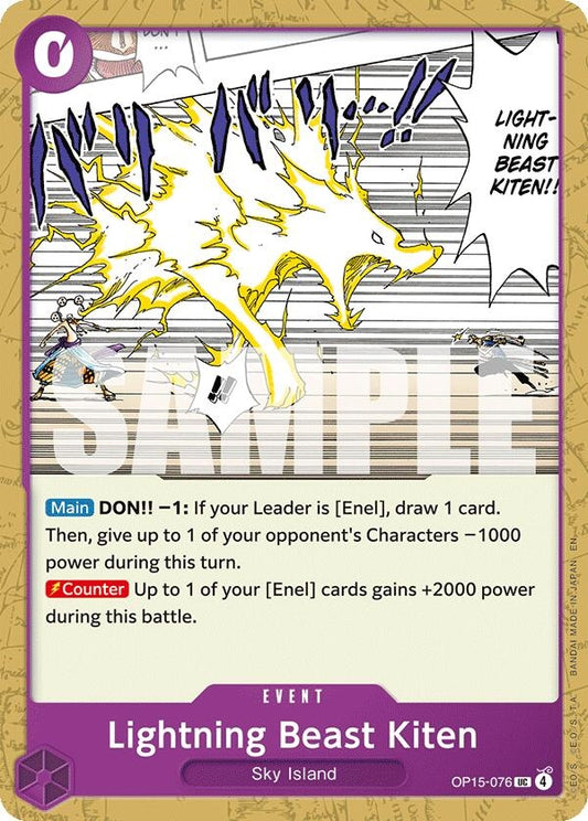 Image for Lightning Beast Kiten (OP15-076) - One Piece Card Game