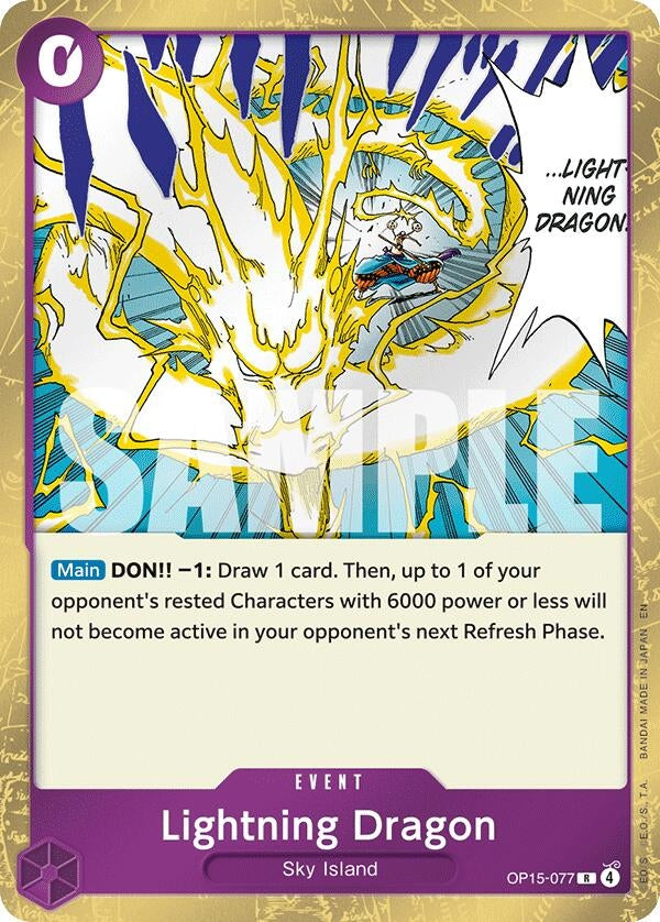 Image for Lightning Dragon (OP15-077) - One Piece Card Game