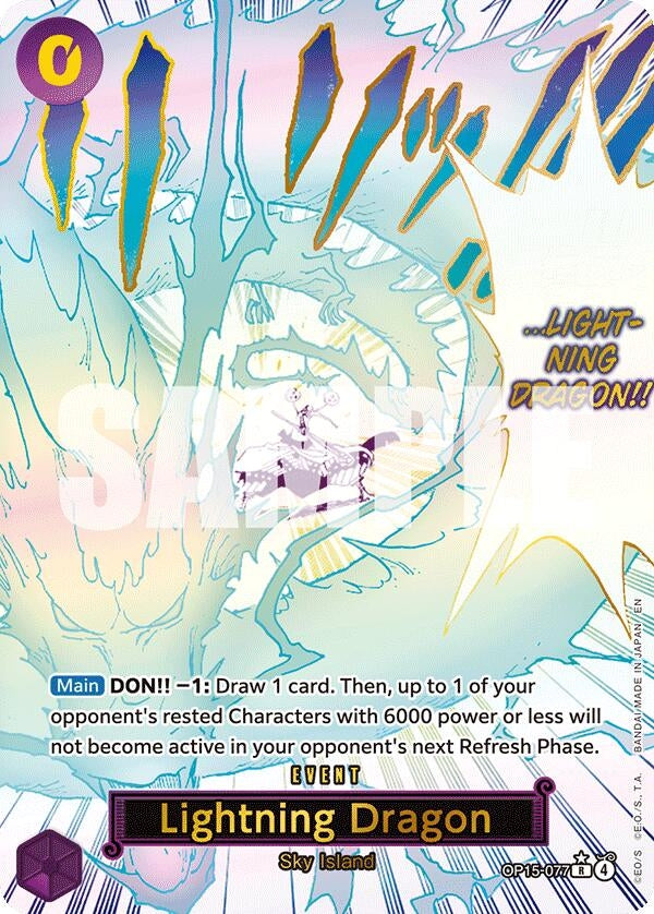 Image for Lightning Dragon (Alternate Art) (OP15-077) - One Piece Card Game