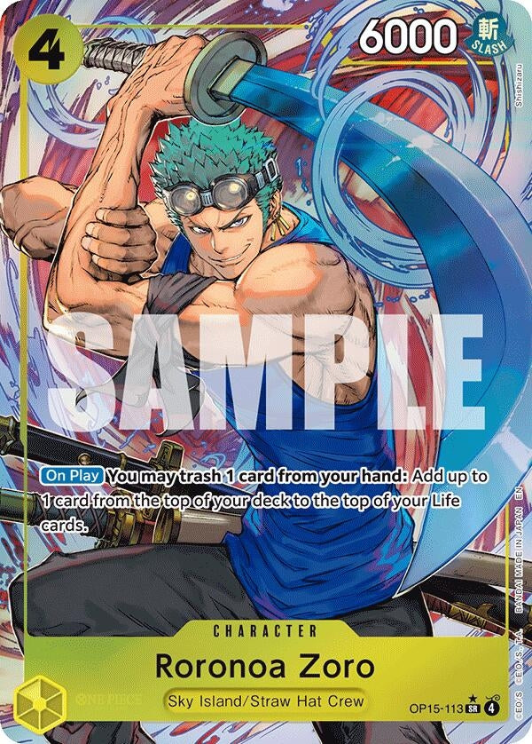 Image for Roronoa Zoro (OP15-113) (Alternate Art) (OP15-113) - One Piece Card Game