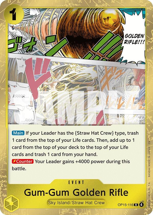 Image for Gum-Gum Golden Rifle (OP15-116) - One Piece Card Game