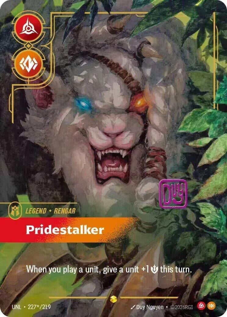 Image for Rengar, Pridestalker (Signature) (227*/219) (UNL) - Riftbound: League of Legends Trading Card Game