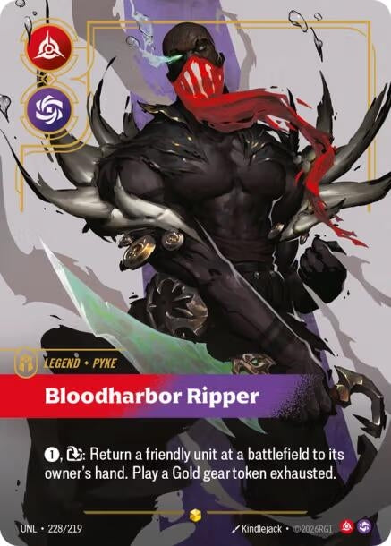 Image for Pyke, Bloodharbor Ripper (Overnumbered) (228/219) (UNL) - Riftbound: League of Legends Trading Card Game