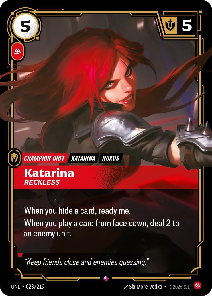 Image for Katarina, Reckless (023/219) (UNL) - Riftbound: League of Legends Trading Card Game