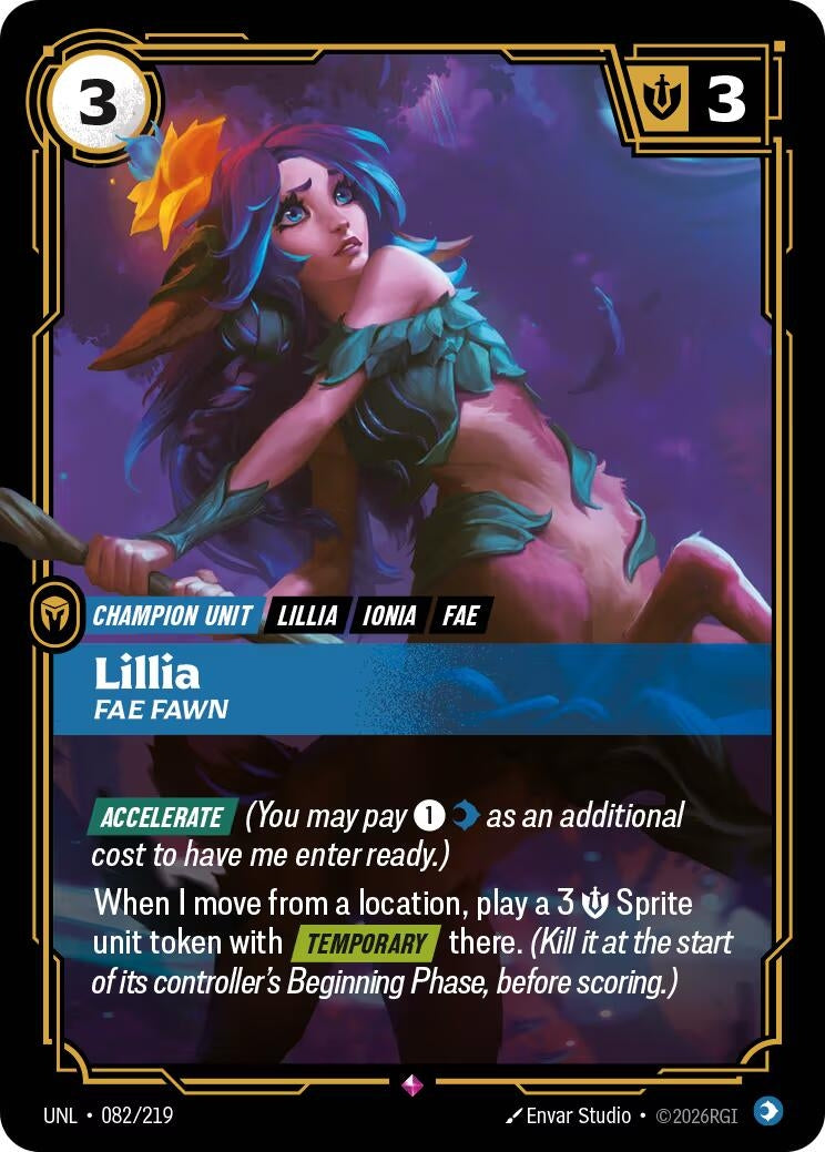 Image for Lillia, Fae Fawn (082/219) (UNL) - Riftbound: League of Legends Trading Card Game