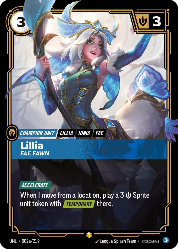 Image for Lillia, Fae Fawn (Alternate Art) (082a/219) (UNL) - Riftbound: League of Legends Trading Card Game