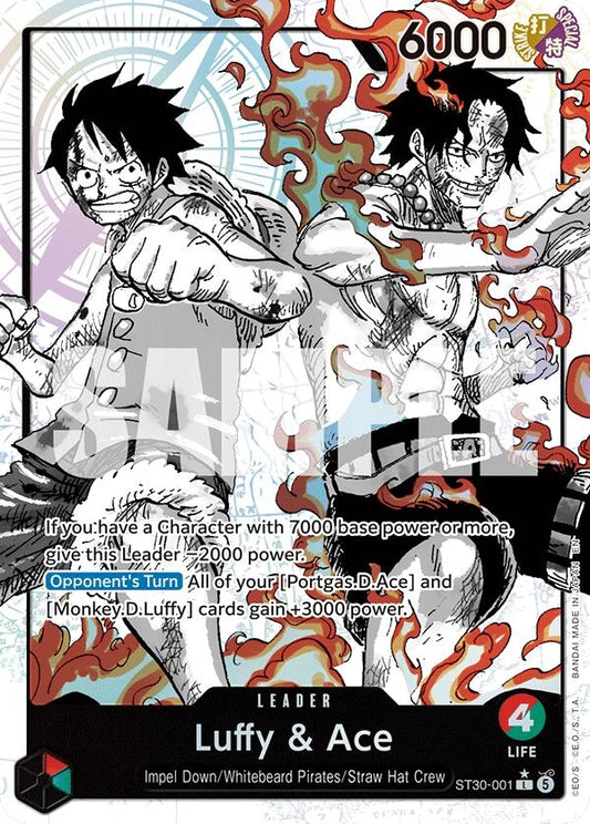 Image for Luffy & Ace (Parallel) (ST30-001) - One Piece Card Game