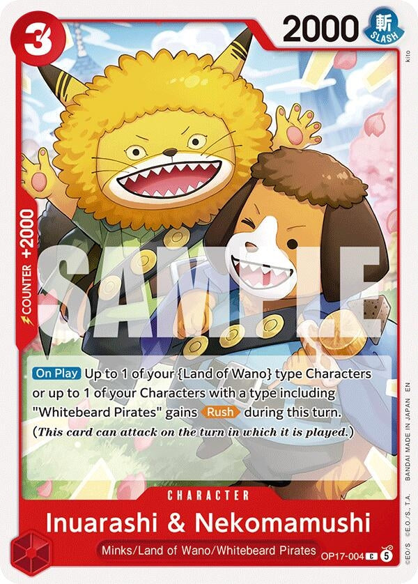 Image for Inuarashi & Nekomamushi (OP17-004) (OP17) - One Piece Card Game