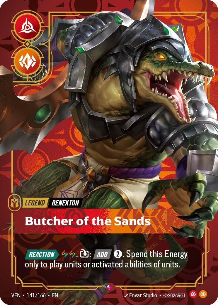 Image for Renekton, Butcher of the Sands (141/166) (VEN) - Riftbound: League of Legends Trading Card Game