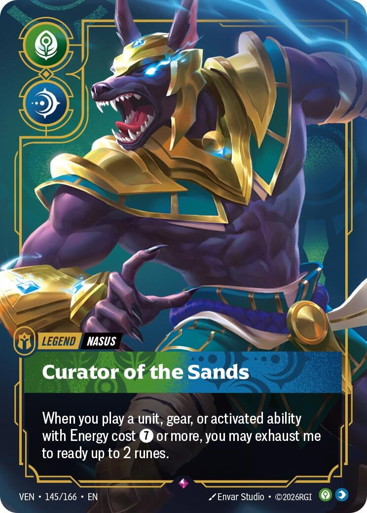Image for Nasus, Curator of the Sands (145/166) (VEN) - Riftbound: League of Legends Trading Card Game