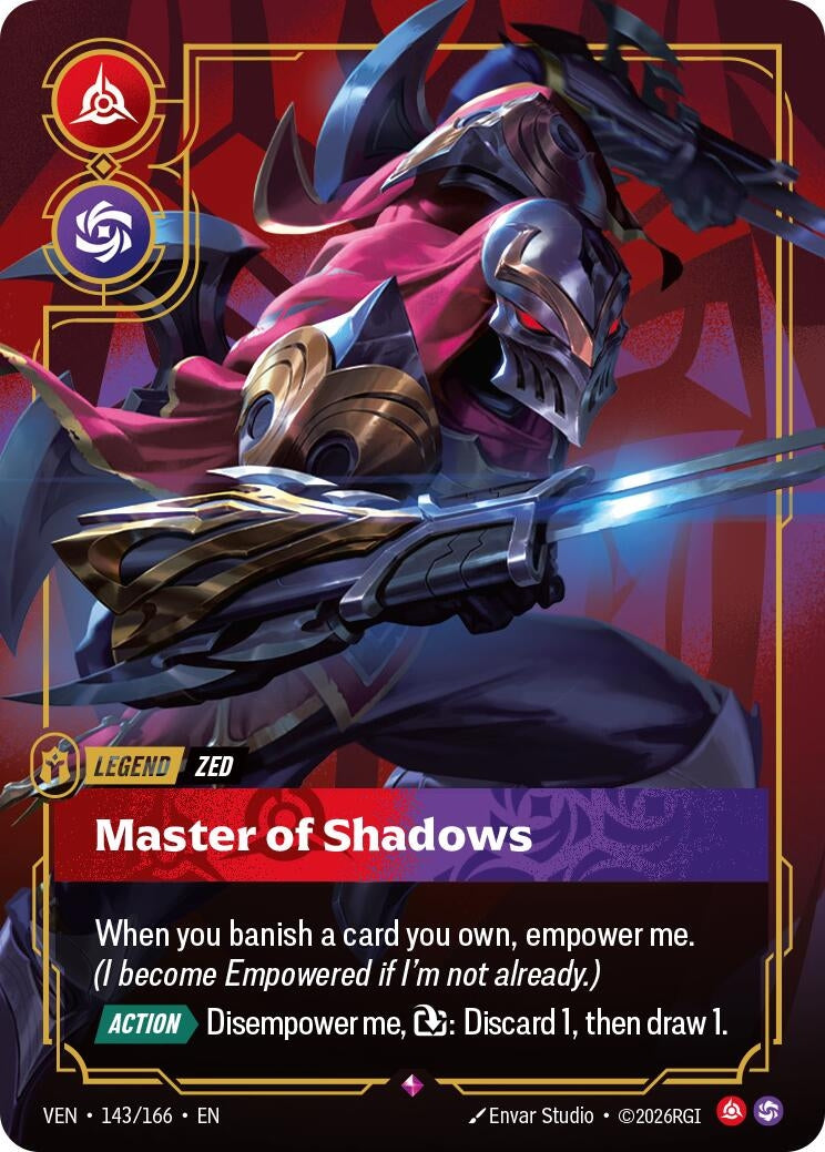 Image for Zed, Master of Shadows (143/166) (VEN) - Riftbound: League of Legends Trading Card Game