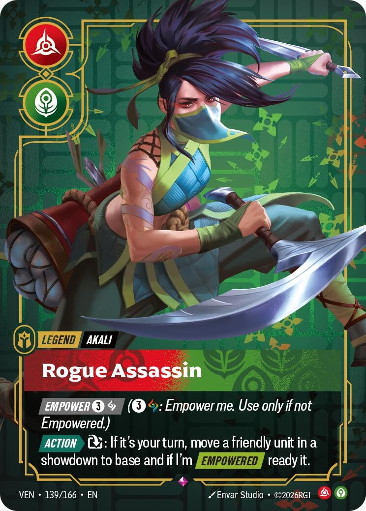 Image for Akali, Rogue Assassin (139/166) (VEN) - Riftbound: League of Legends Trading Card Game