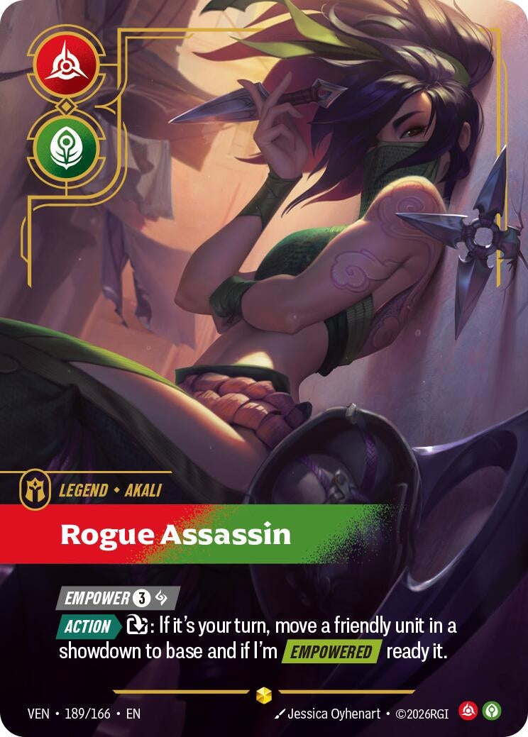 Image for Akali, Rogue Assassin (Overnumbered) (189/166) (VEN) - Riftbound: League of Legends Trading Card Game