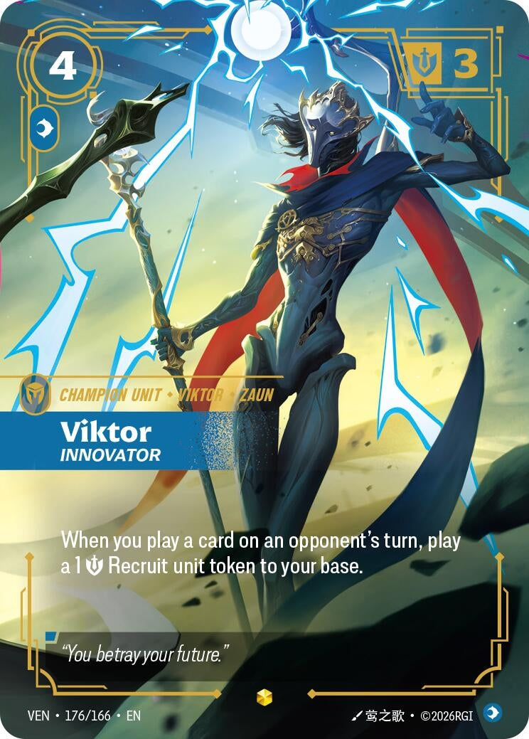 Image for Viktor, Innovator (Overnumbered) (176/166) (VEN) - Riftbound: League of Legends Trading Card Game