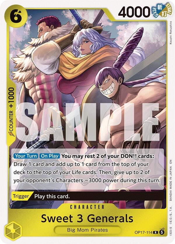 Image for Sweet 3 Generals (OP17-114) (OP17) - One Piece Card Game