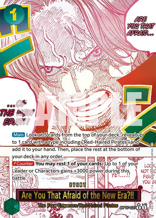 Image for Are You That Afraid of the New Era?! (Alternate Art) (OP17-037) (OP17) - One Piece Card Game