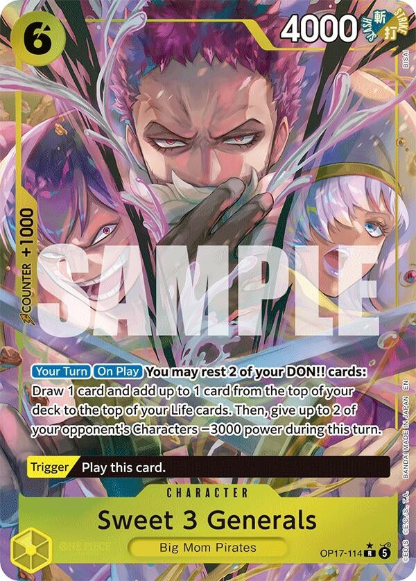 Image for Sweet 3 Generals (Alternate Art) (OP17-114) (OP17) - One Piece Card Game