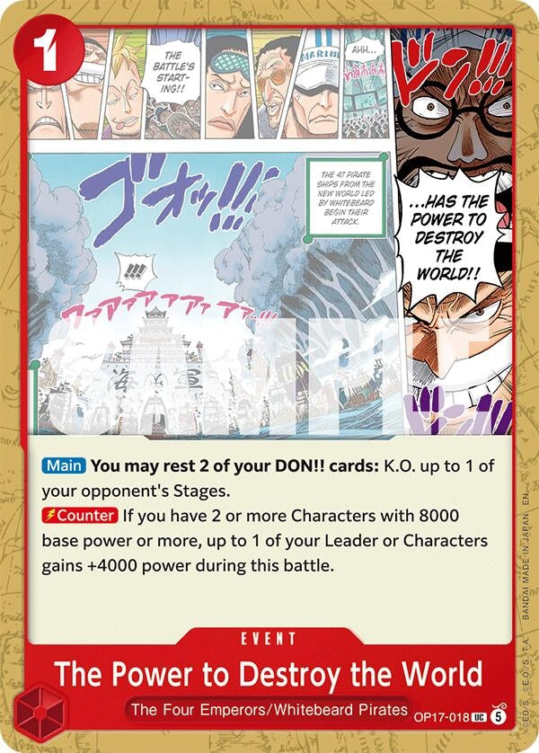 Image for The Power to Destroy the World (OP17-018) (OP17) - One Piece Card Game