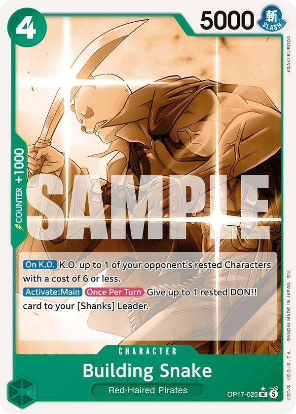 Image for Building Snake (Pandaman Art) (OP17-025) (OP17) - One Piece Card Game