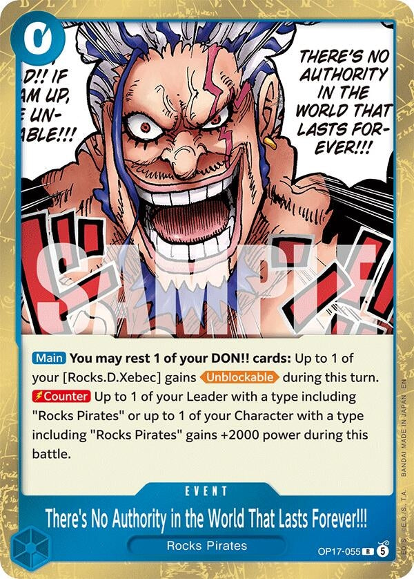 Image for There's No Authority in the World That Lasts Forever!!! (OP17-055) (OP17) - One Piece Card Game