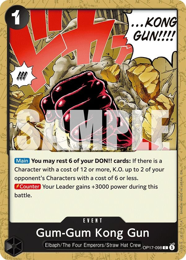 Image for Gum-Gum Kong Gun (OP17-098) (OP17) - One Piece Card Game