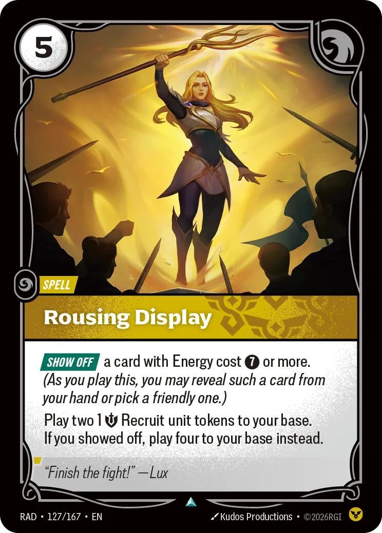 Image for Rousing Display (127/167) (RAD) - Riftbound: League of Legends Trading Card Game