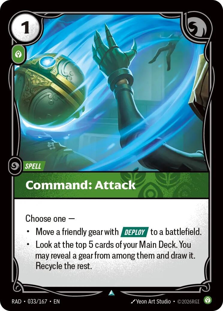 Image for Command: Attack (033/167) (RAD) - Riftbound: League of Legends Trading Card Game