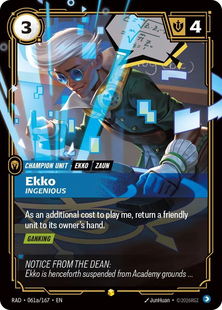 Image for Ekko, Ingenious (Alternate Art) (061a/167) (RAD) - Riftbound: League of Legends Trading Card Game