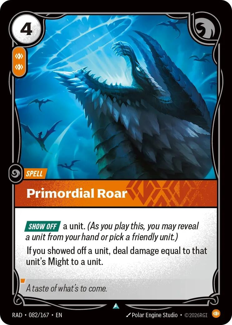 Image for Primordial Roar (082/167) (RAD) - Riftbound: League of Legends Trading Card Game