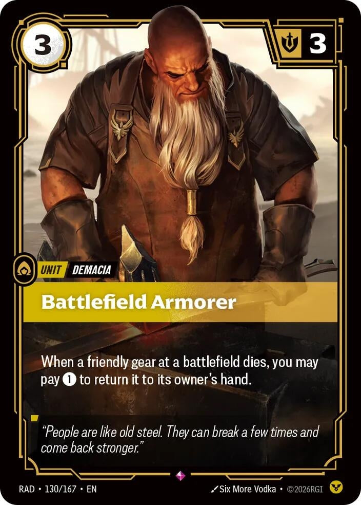 Image for Battlefield Armorer (130/167) (RAD) - Riftbound: League of Legends Trading Card Game
