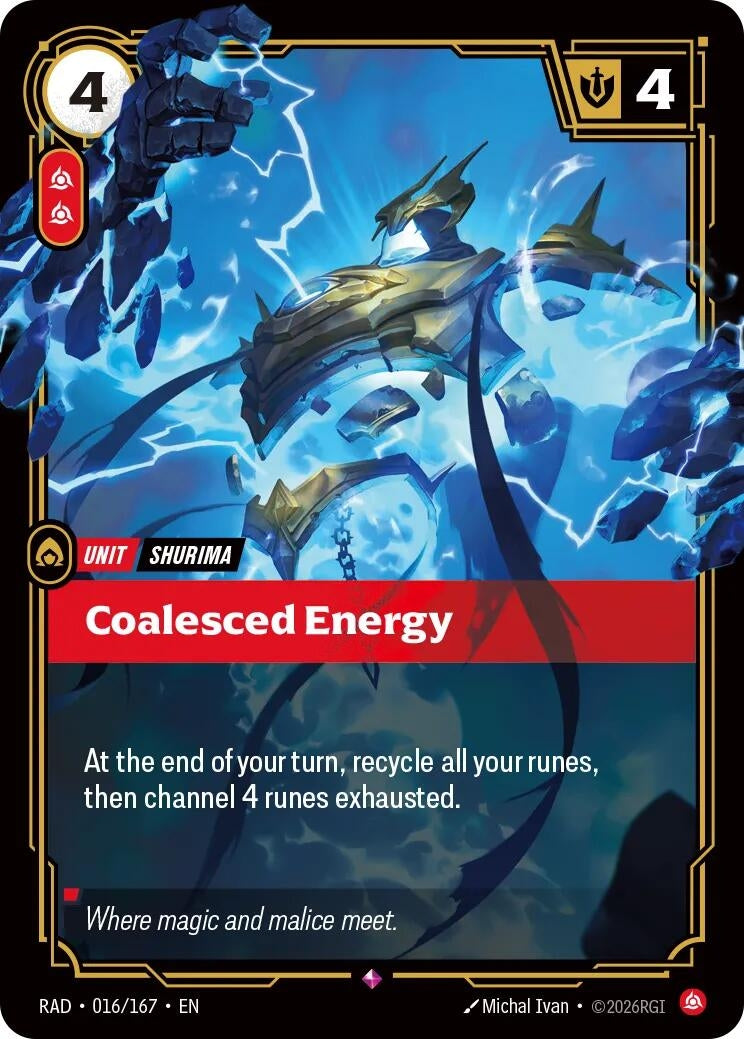 Image for Coalesced Energy (016/167) (RAD) - Riftbound: League of Legends Trading Card Game