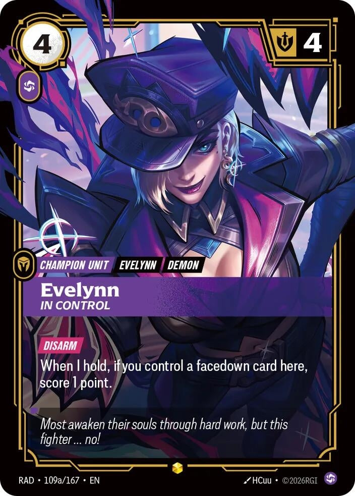 Image for Evelynn, In Control (Alternate Art) (109a/167) (RAD) - Riftbound: League of Legends Trading Card Game