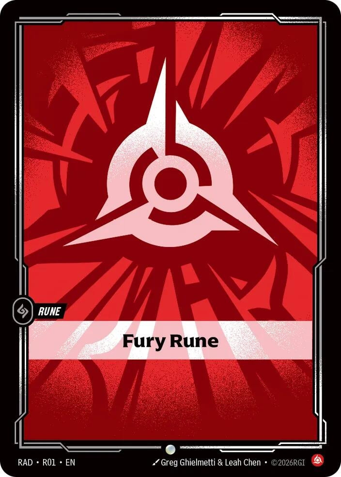 Image for Fury Rune (R01) (RAD) - Riftbound: League of Legends Trading Card Game