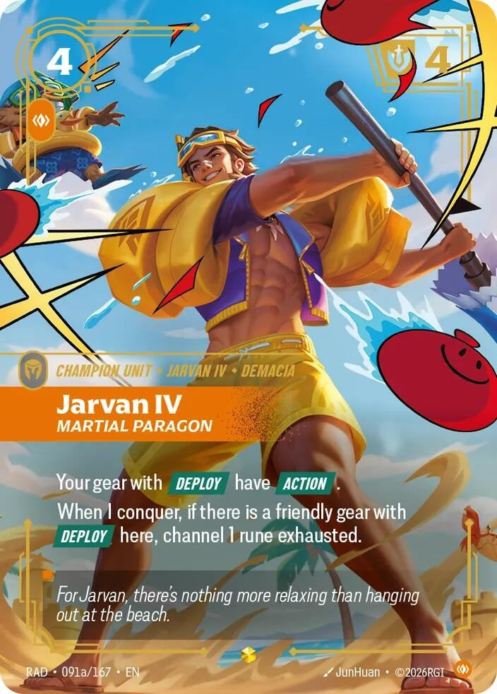Image for Jarvan IV, Martial Paragon (Alternate Art) (091a/167) (RAD) - Riftbound: League of Legends Trading Card Game