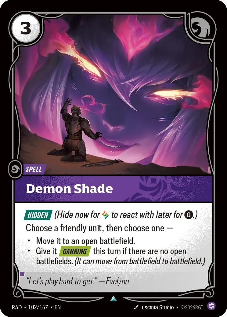 Image for Demon Shade (102/167) (RAD) - Riftbound: League of Legends Trading Card Game