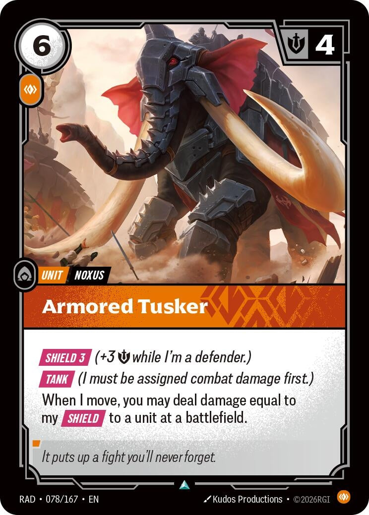 Image for Armored Tusker (078/167) (RAD) - Riftbound: League of Legends Trading Card Game