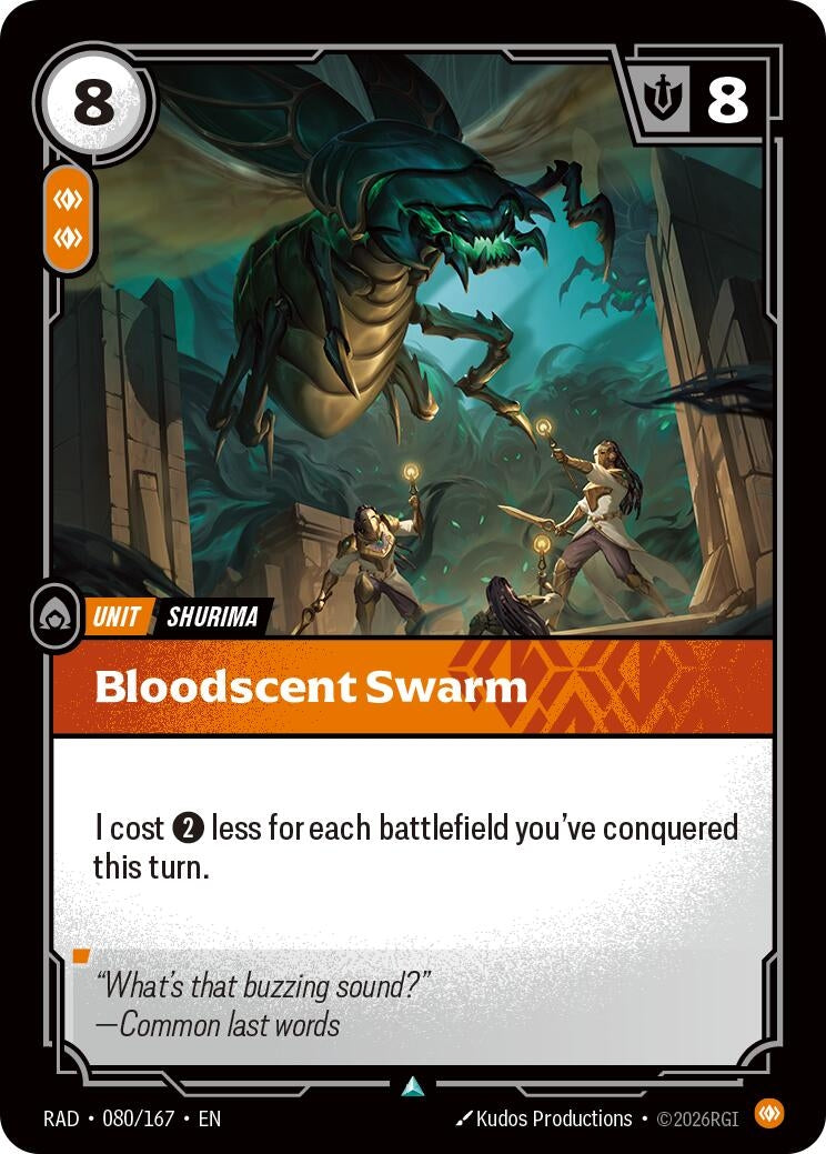 Image for Bloodscent Swarm (080/167) (RAD) - Riftbound: League of Legends Trading Card Game