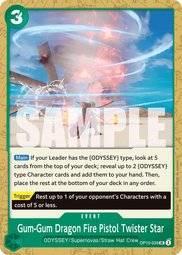 Gum-Gum Dragon Fire Pistol Twister Star - OP10-039 - Uncommon