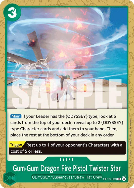 Gum-Gum Dragon Fire Pistol Twister Star - OP10-039 - Uncommon